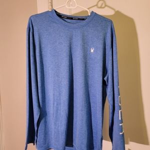 Spyder swim shirt with rasg gaurd blue unworn